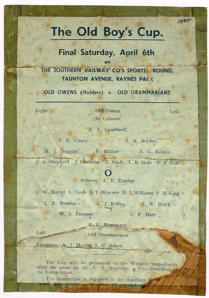 OGA - Football - Tour Programme 1935