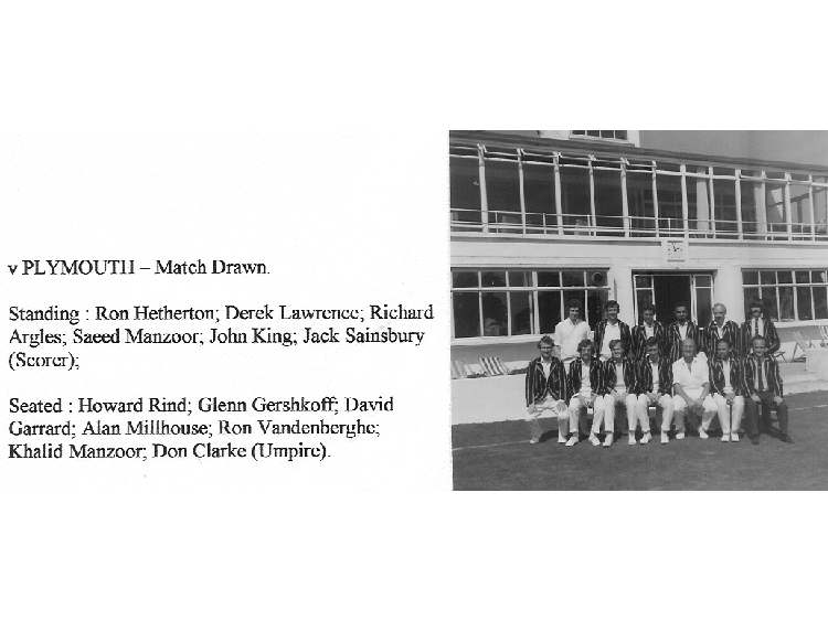 OGA Cricket - Tour Devon 1971
